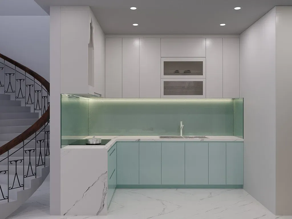 Phòng bếp - Nhà Phố Phú Nhuận - Phong cách Modern  | Space T