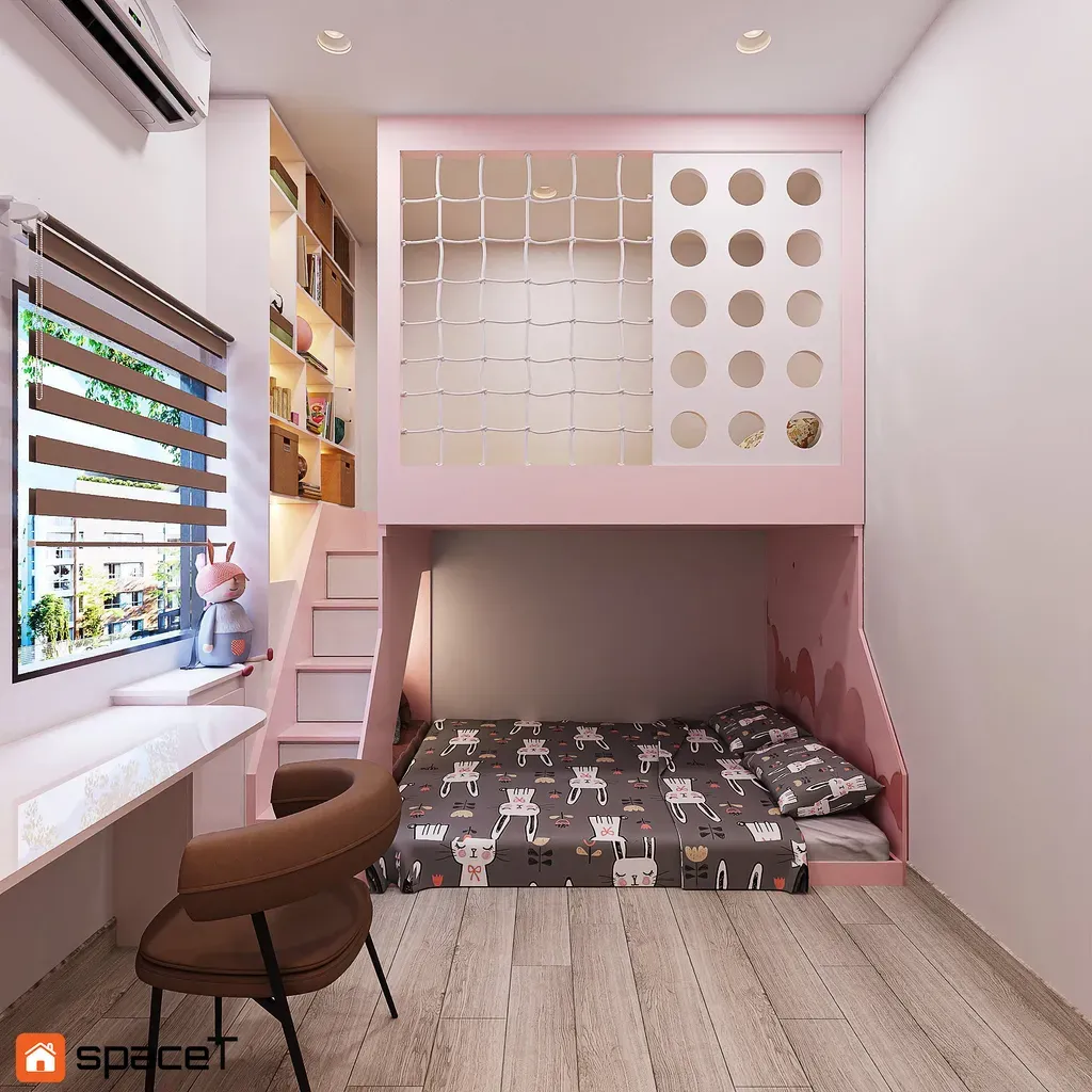 Phòng ngủ - Concept phòng ngủ Căn Hộ Hóc Môn - Phong cách Modern  | Space T