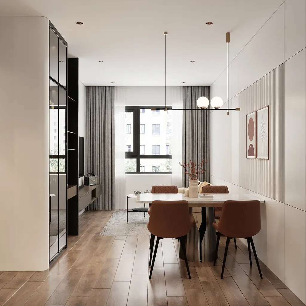 Phòng ăn - Concept căn hộ Studio - Phong cách Modern  | Space T