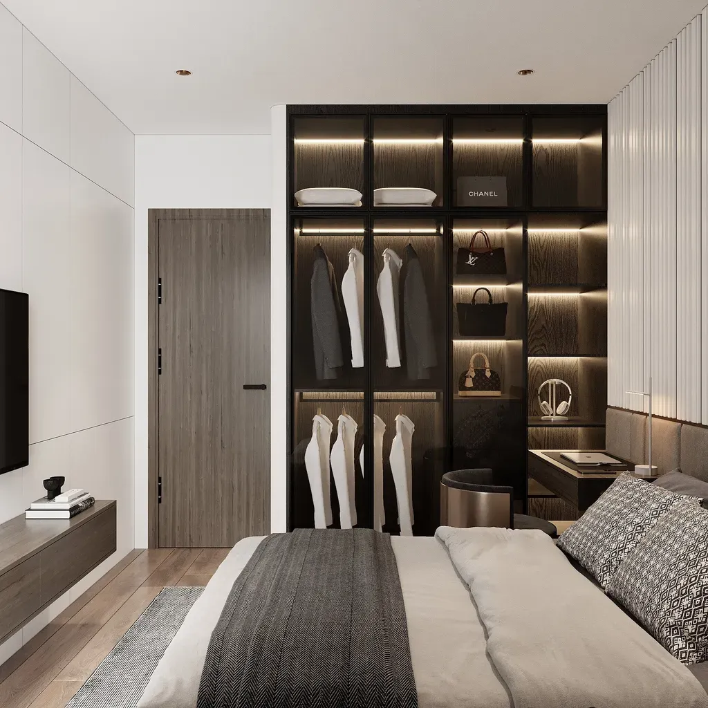 Phòng ngủ - Concept căn hộ Studio - Phong cách Modern  | Space T
