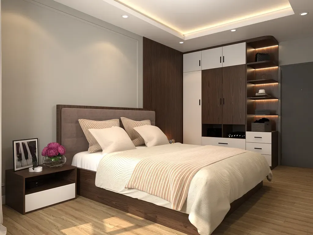 Phòng ngủ - Concept căn hộ The Antonia - Phú Mỹ Hưng - Phong cách Modern  | Space T