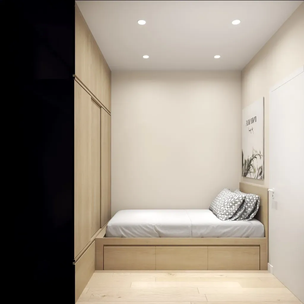 Phòng ngủ - Concept nhà phố 1 trệt 3 lầu Đặng Thai Mai - Phú Nhuận - Phong cách Modern  | Space T