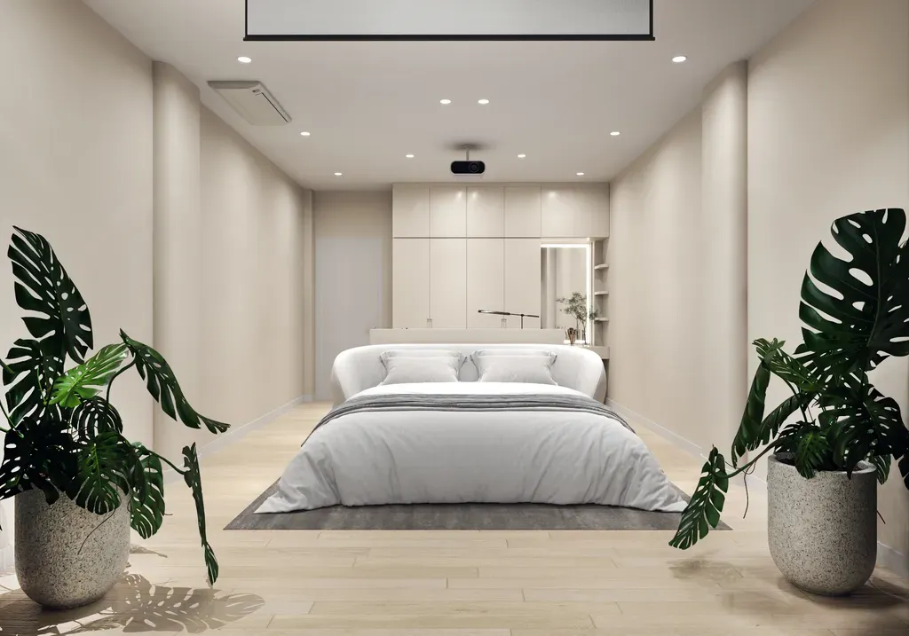Phòng ngủ - Concept nhà phố 1 trệt 3 lầu Đặng Thai Mai - Phú Nhuận - Phong cách Modern  | Space T