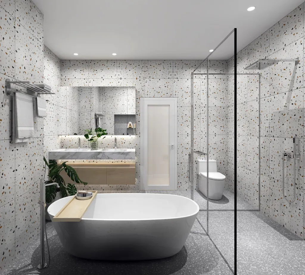 Phòng tắm - Concept nhà phố 1 trệt 3 lầu Đặng Thai Mai - Phú Nhuận - Phong cách Modern  | Space T