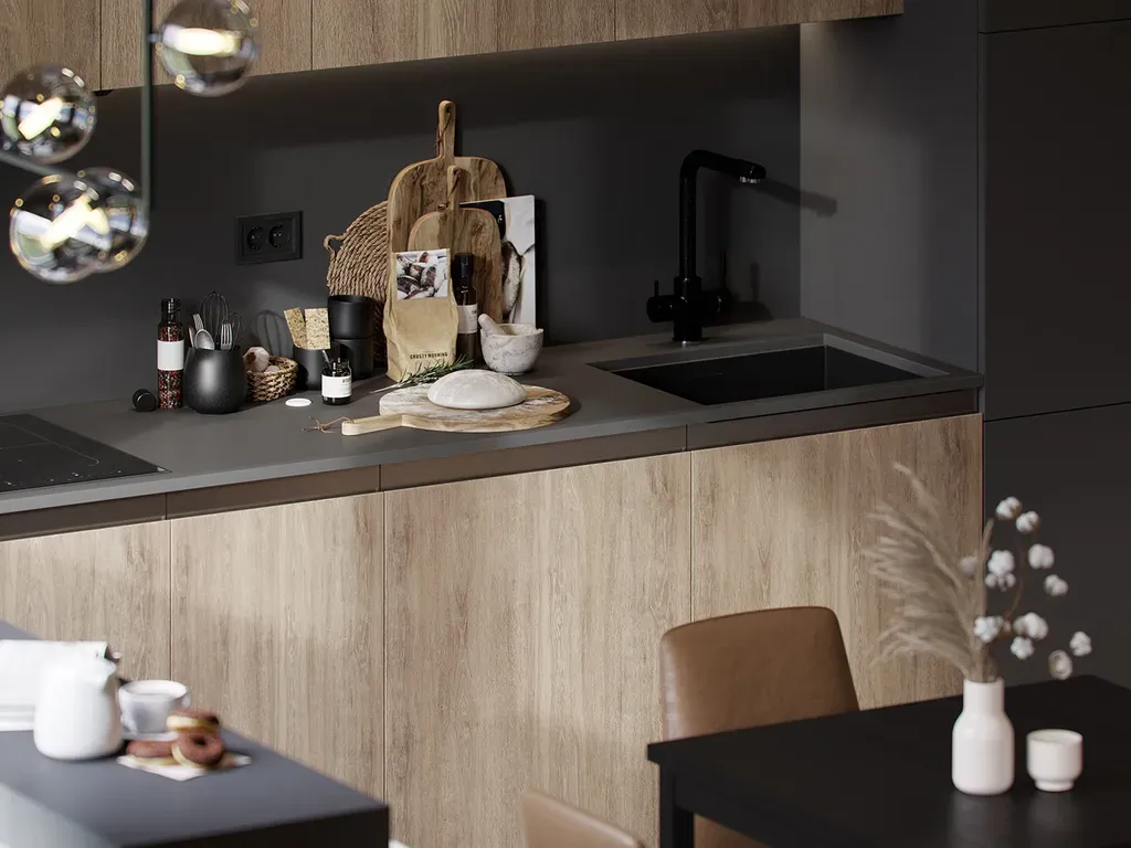 Phòng bếp - Concept căn hộ - Phong cách Minimalism số 3  | Space T