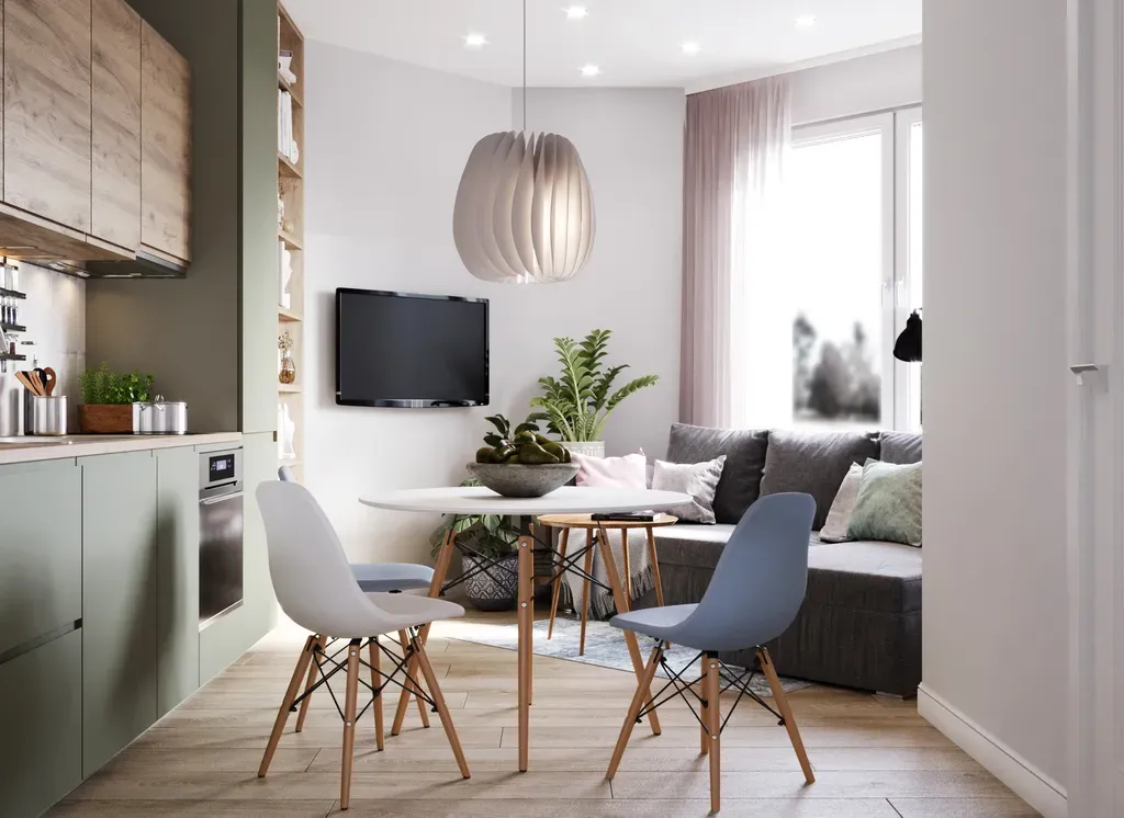 Phòng bếp - Concept căn hộ - Phong cách Scandinavian & Color Block  | Space T