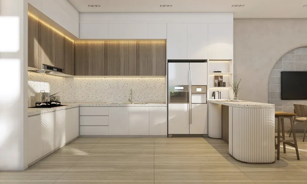 Phòng bếp - Concept căn hộ - Phong cách Japandi số 2  | Space T
