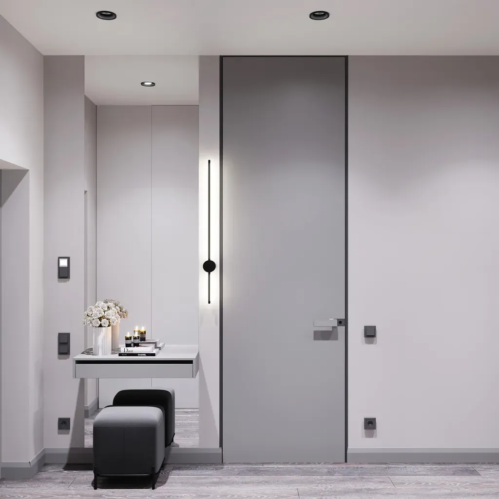 Phòng thay đồ, Hành lang - Concept căn hộ - Phong cách Neo Classic & Minimalism số 1  | Space T