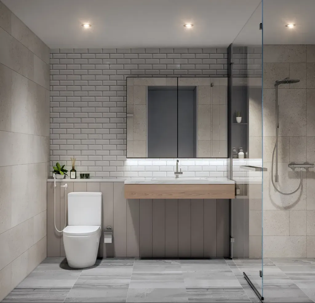 Phòng tắm - Concept thiết kế 3D căn hộ - Phong cách Minimalism số 2  | Space T