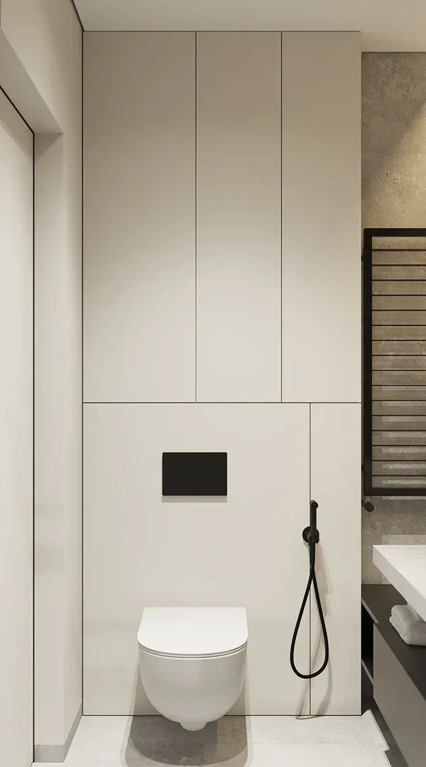 Phòng tắm - Concept thiết kế 3D căn hộ - Phong cách Minimalism số 1  | Space T