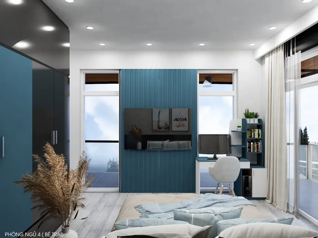 Phòng ngủ - Concept biệt thự AX FILM Bình Dương - Phong cách Modern  | Space T