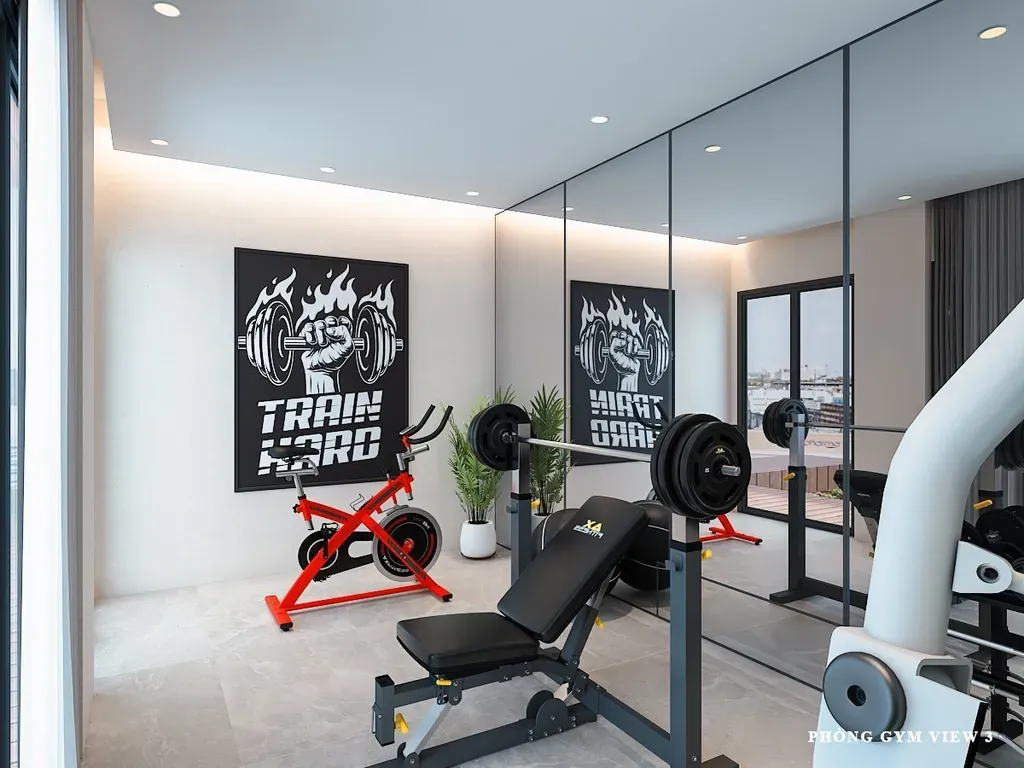 Phòng gym - Concept biệt thự anh Giang, An Giang - Phong cách Modern  | Space T