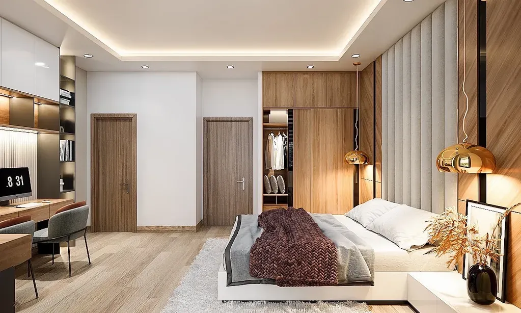 Phòng ngủ - Concept nhà phố chị Linh, quận 12 - Phong cách Modern  | Space T