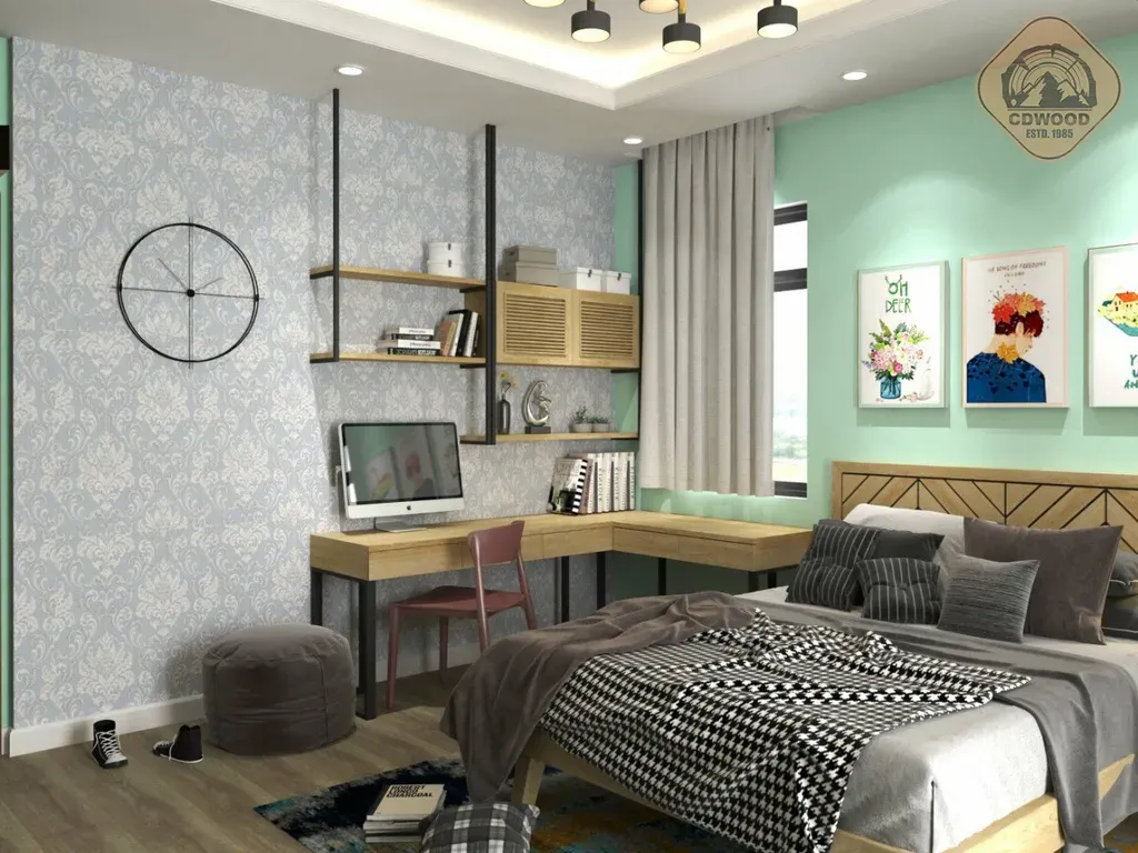 Phòng ngủ - Concept thiết kế nhà phố Bình Tân - Phong cách Modern  | Space T