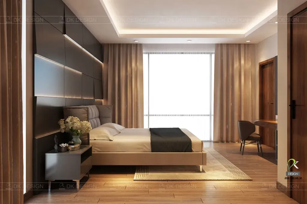 Phòng ngủ - Concept thiết kế biệt thự cao cấp quận 7 - Phong cách Modern  | Space T