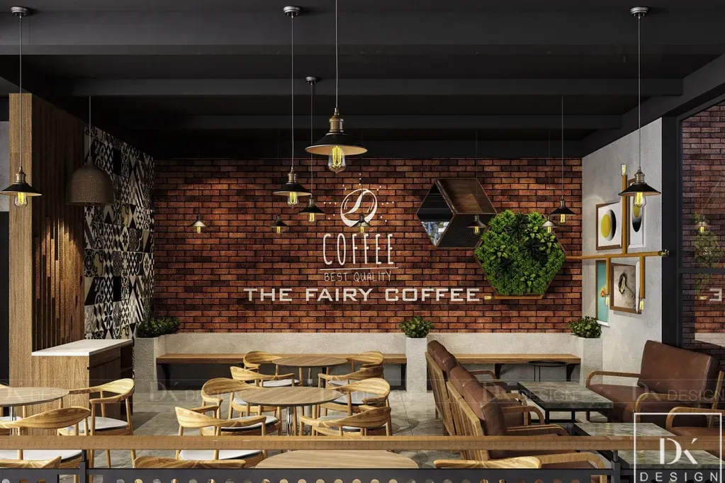 Concept thiết kế quán The Fairy Coffee Tân Phú - Phong cách Modern x Industrial | Space T