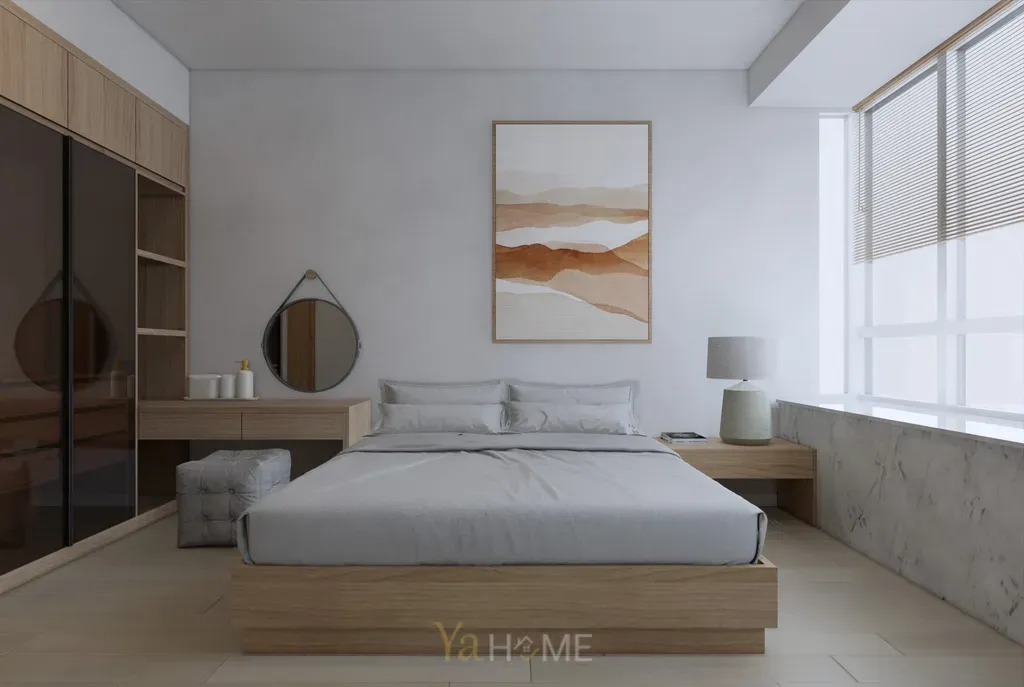 Phòng ngủ - Concept thiết kế căn hộ Sunrise City - Phong cách Minimalist  | Space T