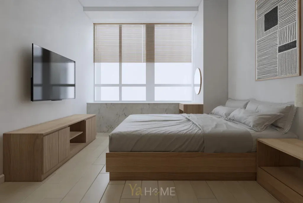 Phòng ngủ - Concept thiết kế căn hộ Sunrise City - Phong cách Minimalist  | Space T