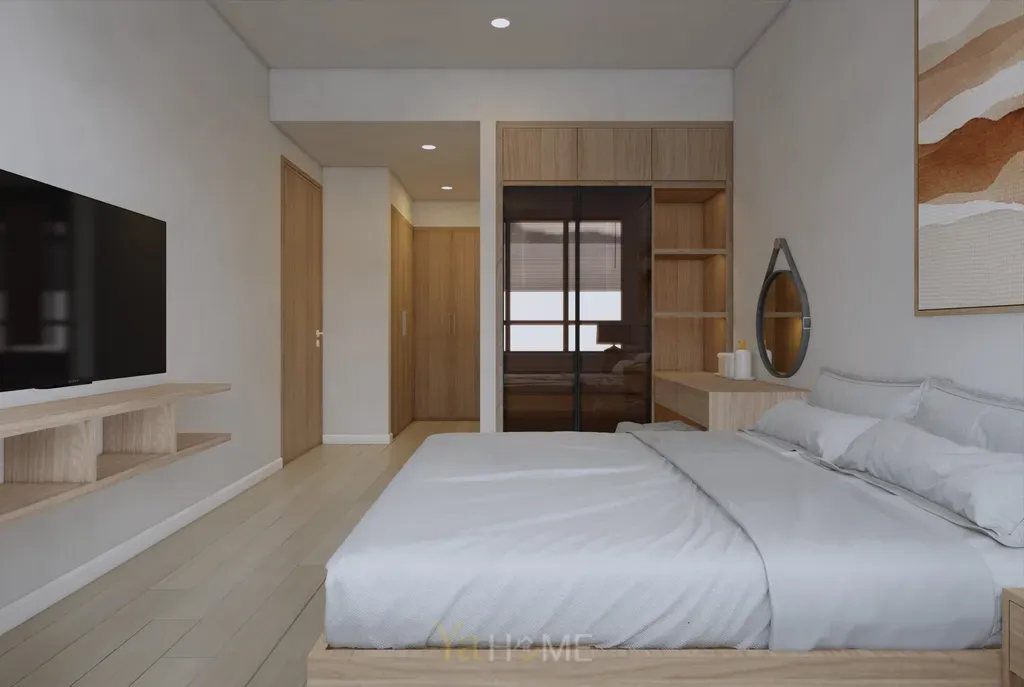 Phòng ngủ - Concept thiết kế căn hộ Sunrise City - Phong cách Minimalist  | Space T