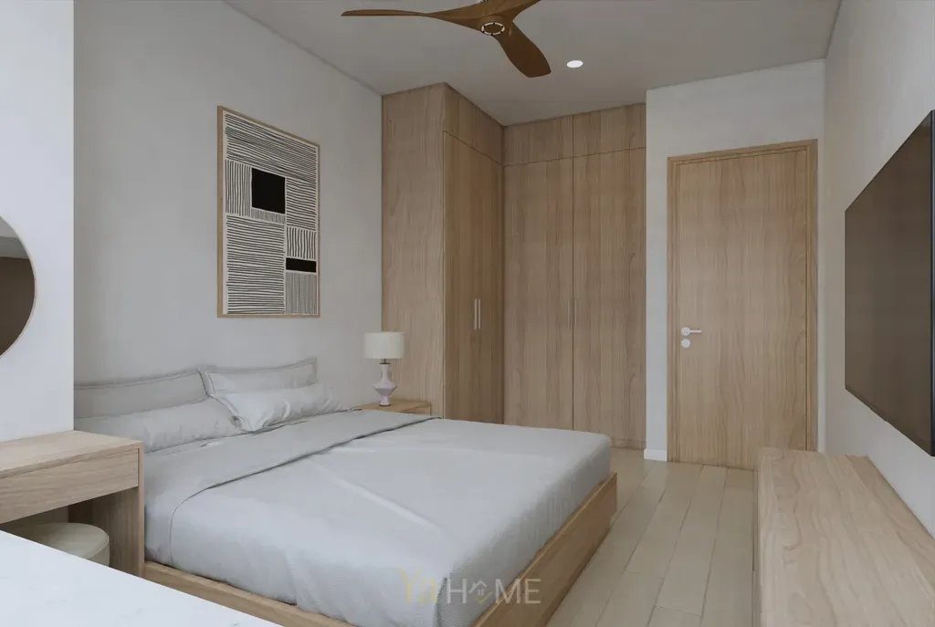 Phòng ngủ - Concept thiết kế căn hộ Sunrise City - Phong cách Minimalist  | Space T