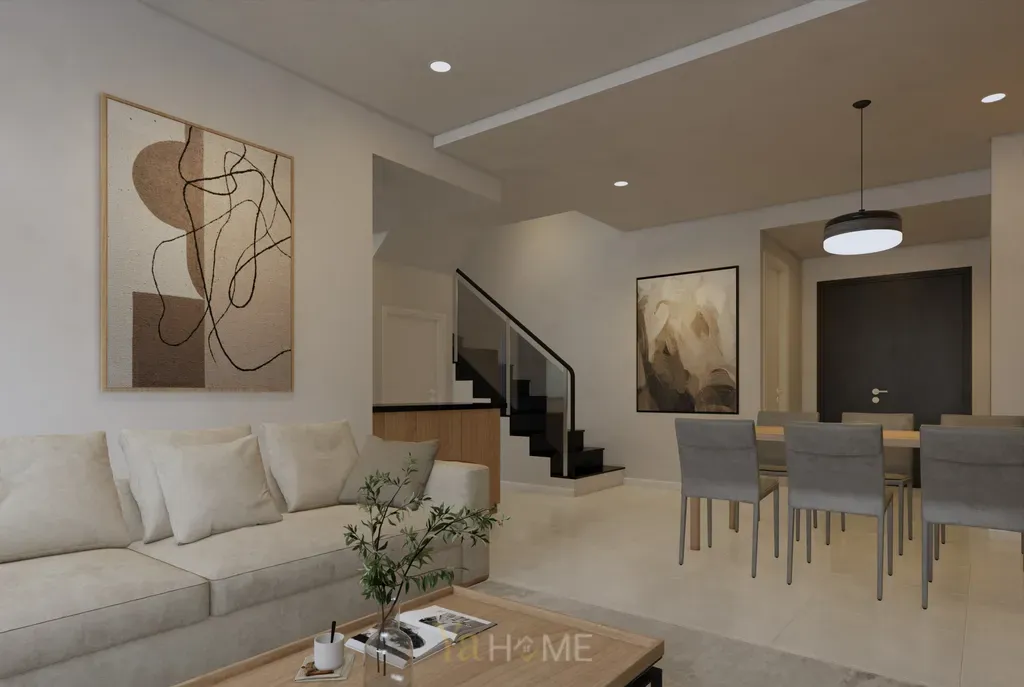 Phòng khách - Concept thiết kế căn hộ Sunrise City - Phong cách Minimalist  | Space T