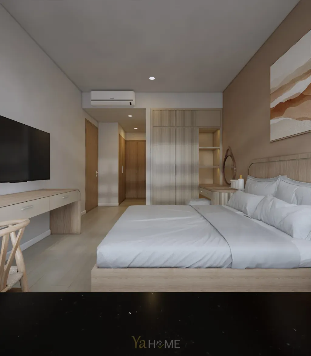 Phòng ngủ - Concept thiết kế căn hộ Sunrise City - Phong cách Minimalist  | Space T