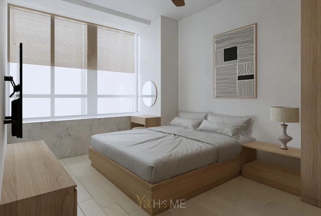 Phòng ngủ - Concept thiết kế căn hộ Sunrise City - Phong cách Minimalist  | Space T