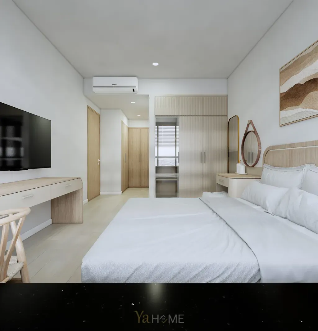 Phòng ngủ - Concept thiết kế căn hộ Sunrise City - Phong cách Minimalist  | Space T