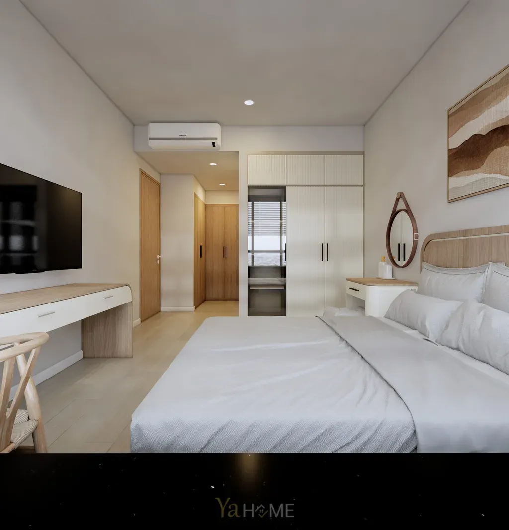 Phòng ngủ - Concept thiết kế căn hộ Sunrise City - Phong cách Minimalist  | Space T