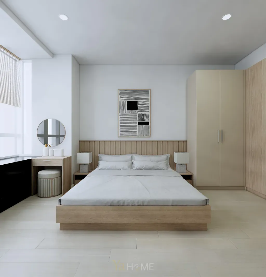 Phòng ngủ - Concept thiết kế căn hộ Sunrise City - Phong cách Minimalist  | Space T