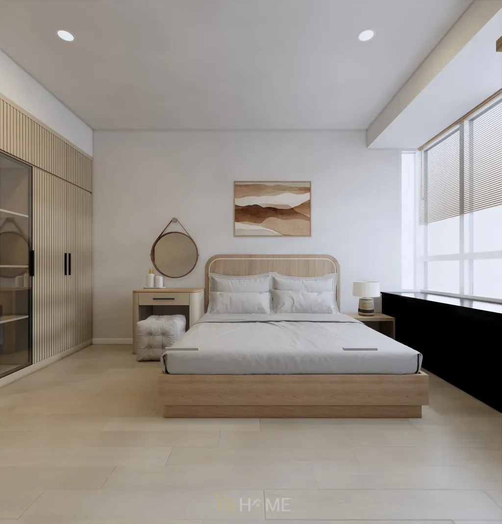 Phòng ngủ - Concept thiết kế căn hộ Sunrise City - Phong cách Minimalist  | Space T