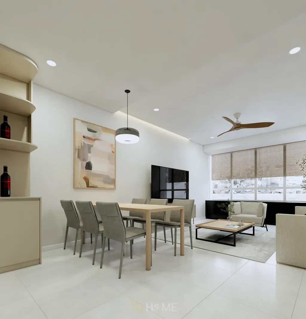 Phòng khách - Concept thiết kế căn hộ Sunrise City - Phong cách Minimalist  | Space T