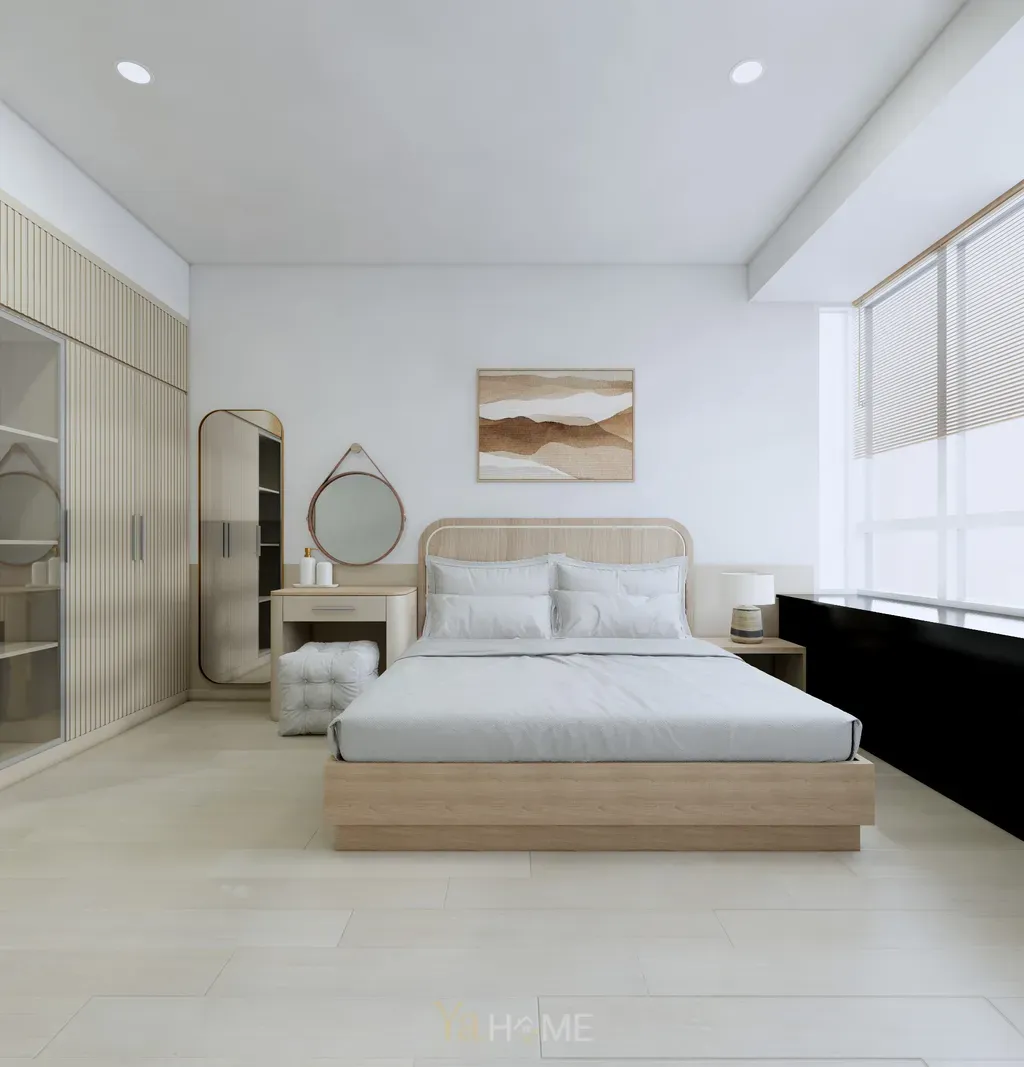 Phòng ngủ - Concept thiết kế căn hộ Sunrise City - Phong cách Minimalist  | Space T