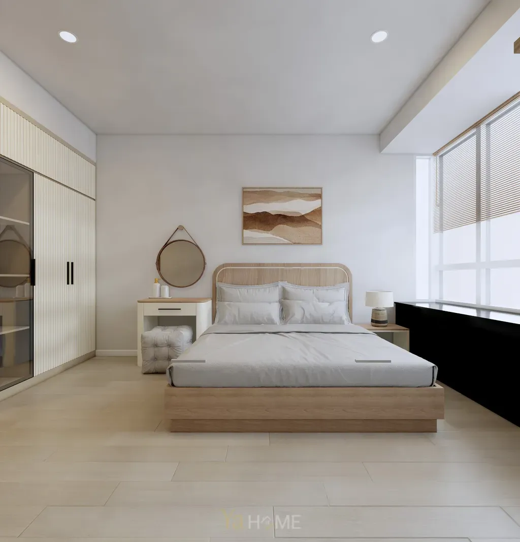 Phòng ngủ - Concept thiết kế căn hộ Sunrise City - Phong cách Minimalist  | Space T