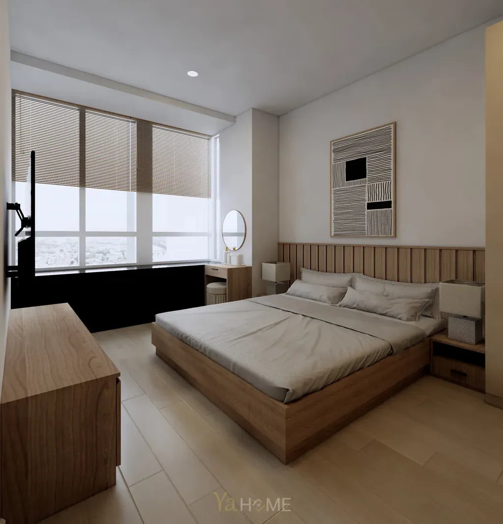 Phòng ngủ - Concept thiết kế căn hộ Sunrise City - Phong cách Minimalist  | Space T