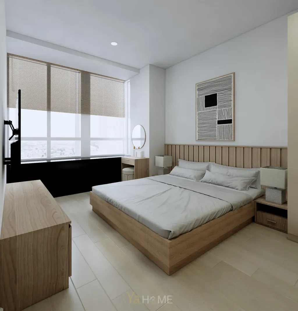 Phòng ngủ - Concept thiết kế căn hộ Sunrise City - Phong cách Minimalist  | Space T