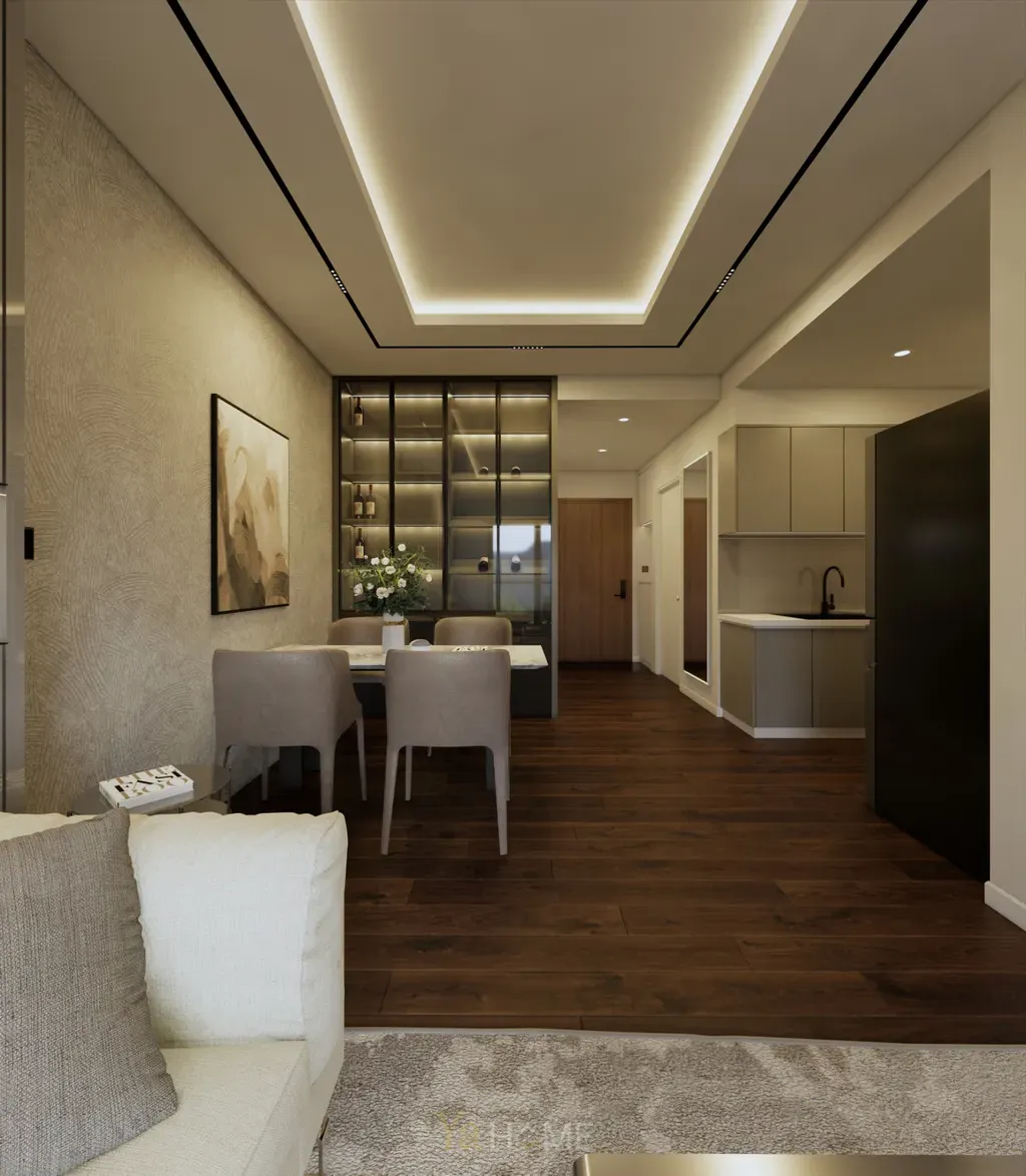 Phòng khách, Phòng ăn - Concept thiết kế Chung cư Akari City - Phong cách Modern  | Space T