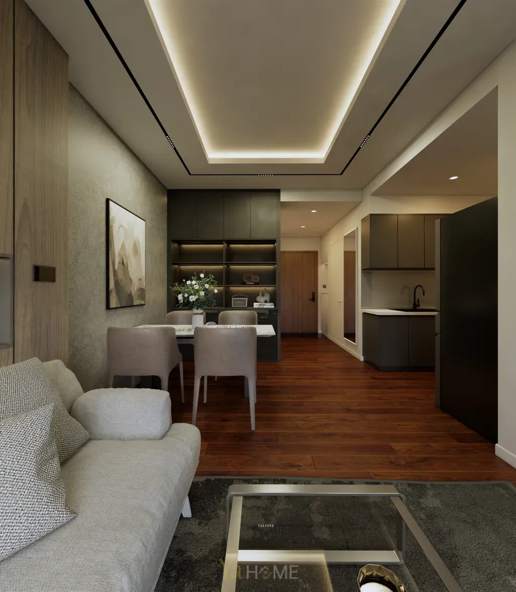 Phòng khách, Phòng ăn - Concept thiết kế Chung cư Akari City - Phong cách Modern  | Space T