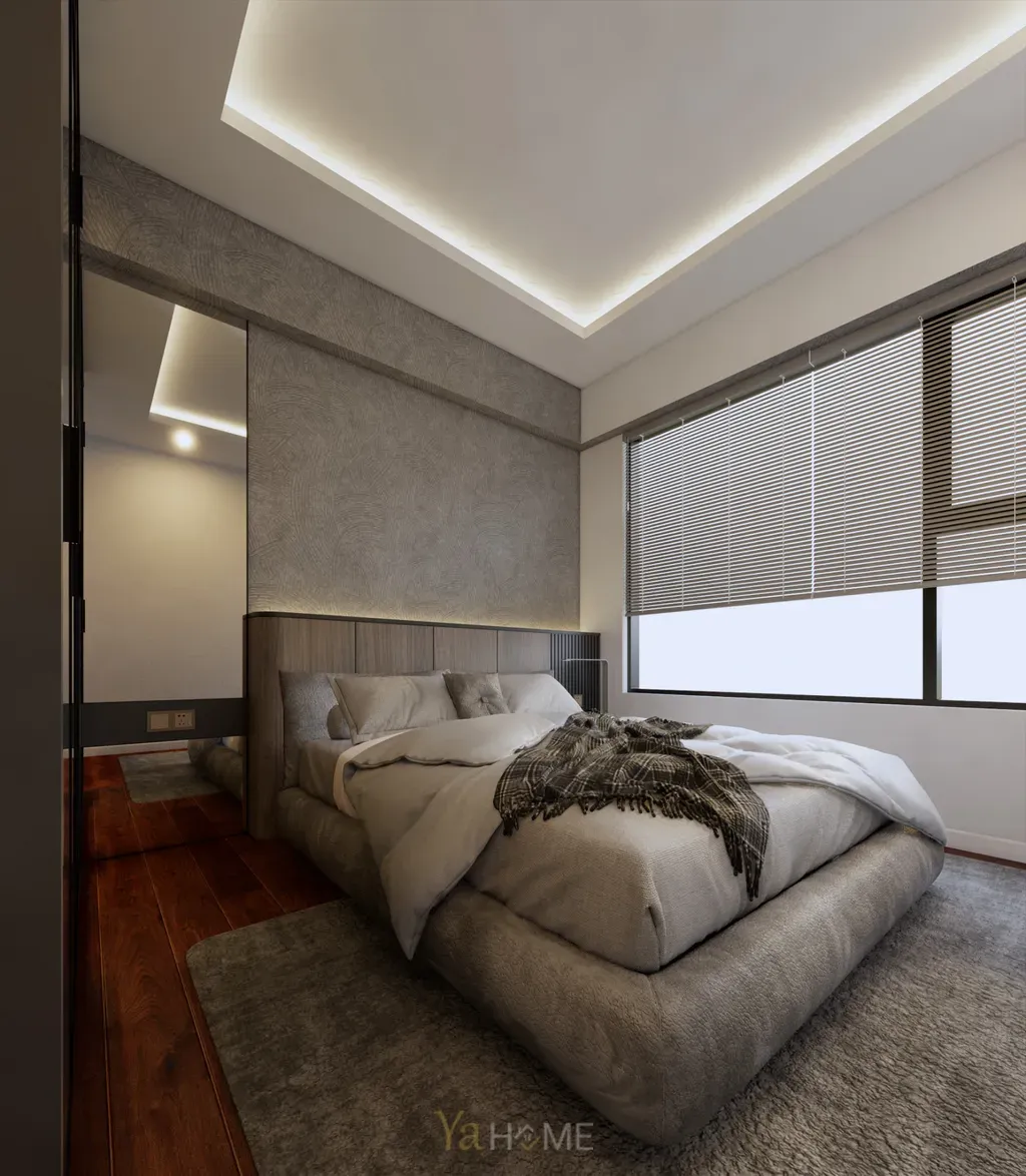 Phòng ngủ, Lối vào - Concept thiết kế Chung cư Akari City - Phong cách Modern  | Space T