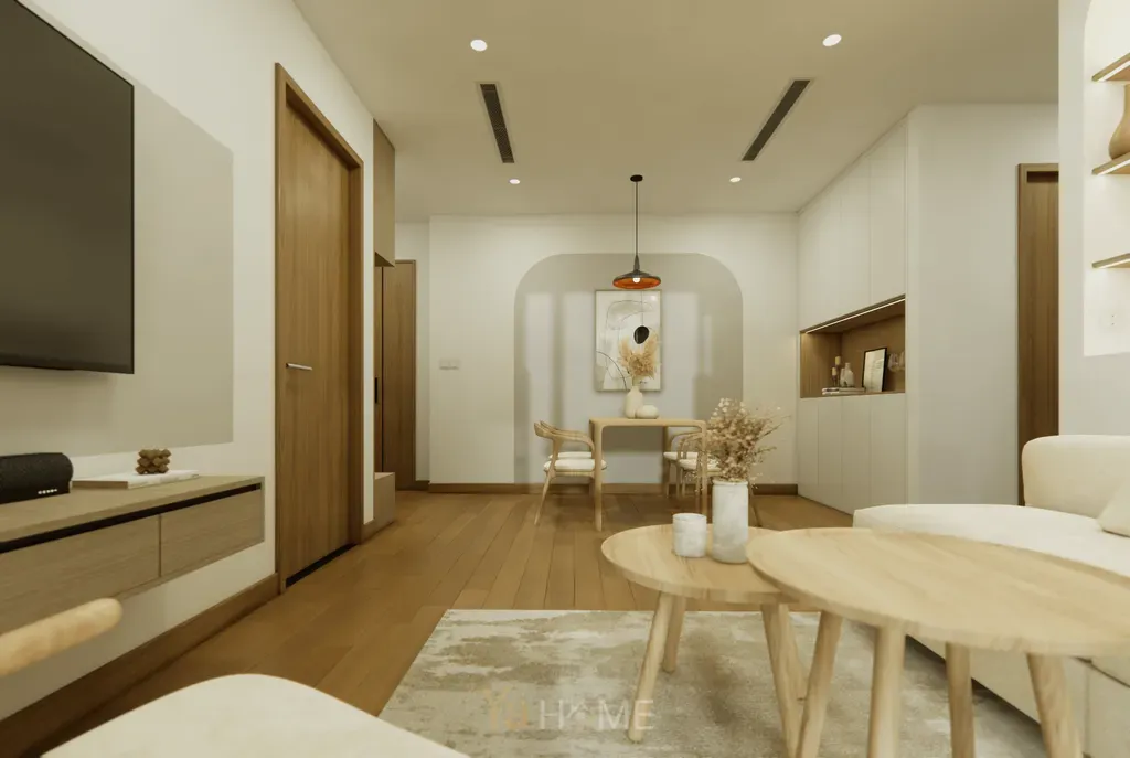 Phòng khách - Concept thiết kế Chung cư Eco Green - Phong cách Minimalist  | Space T