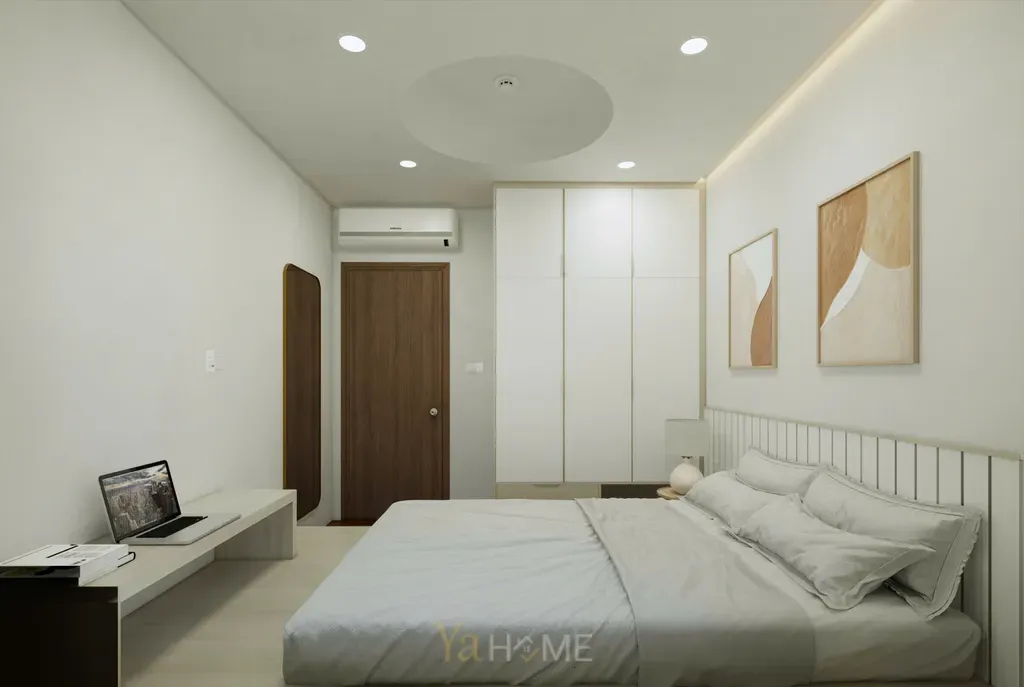 Phòng ngủ - Concept thiết kế căn hộ AKARI Bình Tân - Phong cách Minimalist  | Space T