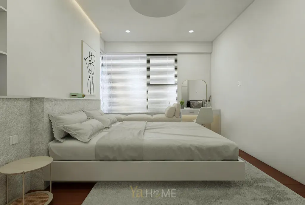 Phòng ngủ - Concept thiết kế căn hộ AKARI Bình Tân - Phong cách Minimalist  | Space T