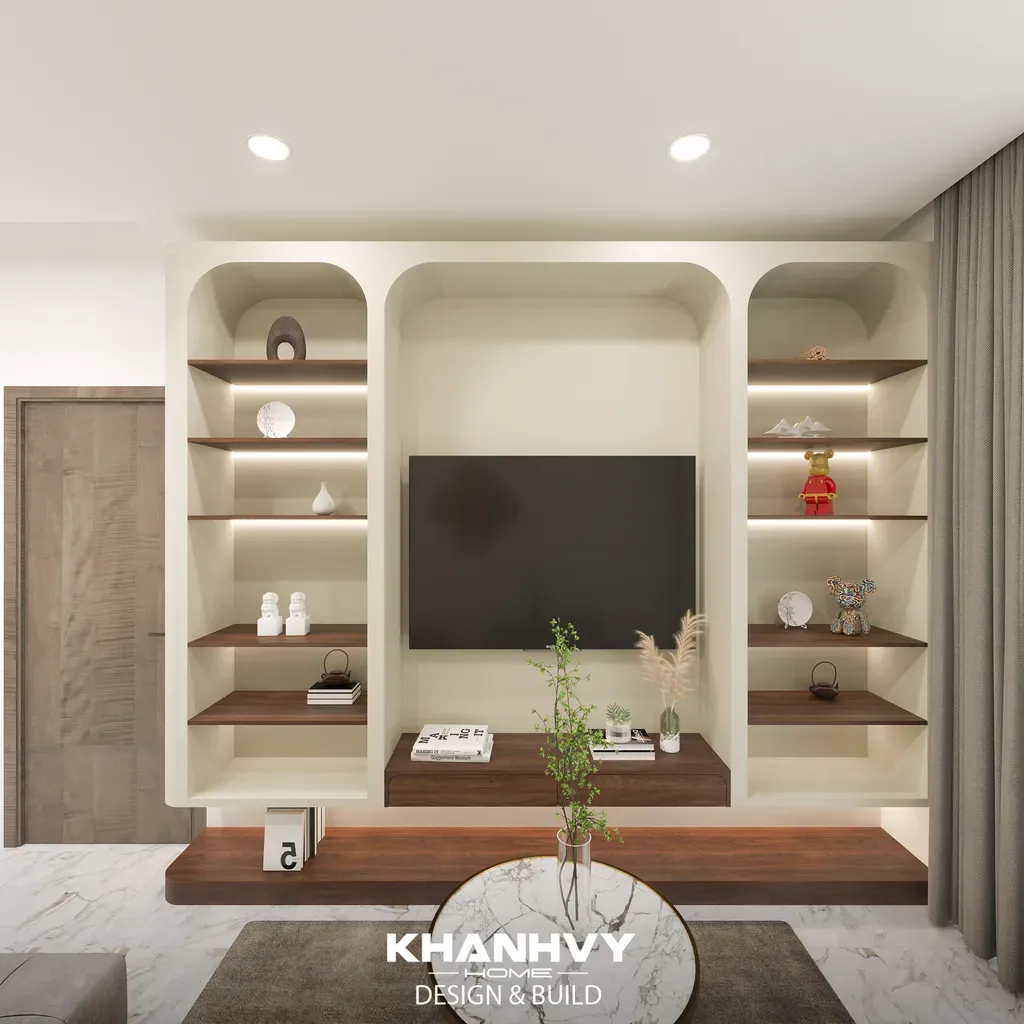 Phòng khách, Phòng bếp, Lối vào - Concept thiết kế Celadon City - Diamond Centery - Phong cách Minimalist x Elegent   | Space T