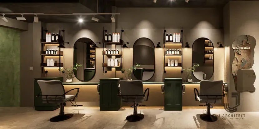 Concept thiết kế LEXI HAIR STUDIO - Phong cách Industrial | Space T