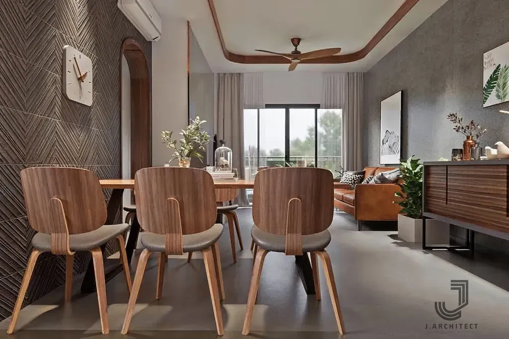 Phòng ăn - Concept thiết kế Khôi Apartment - Phong cách Mid Century mix  | Space T