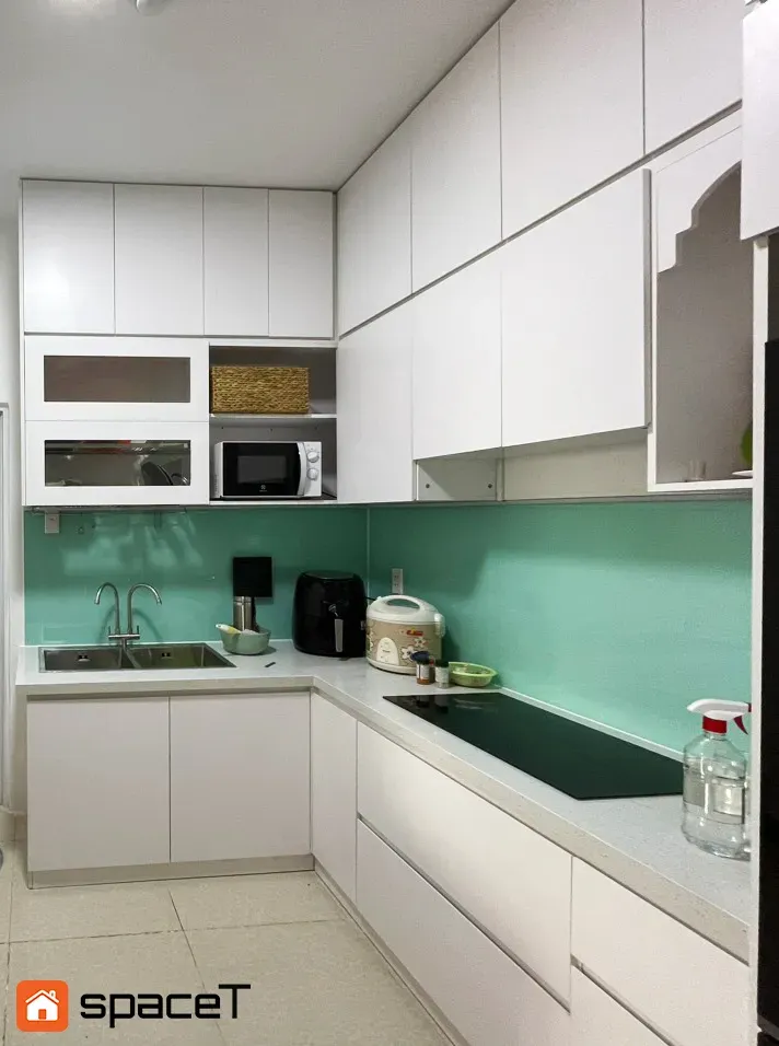 Phòng bếp - Hoàn thiện Bếp căn hộ Khang Gia - Phong cách Minimalist | Space T