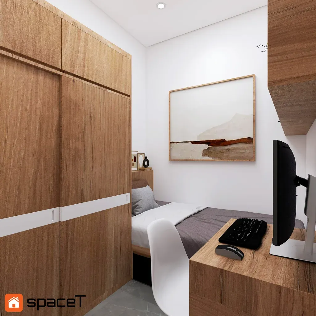 Phòng ngủ - Concept nội thất Nhà phố Quận 4 - Phong cách Modern | Space T
