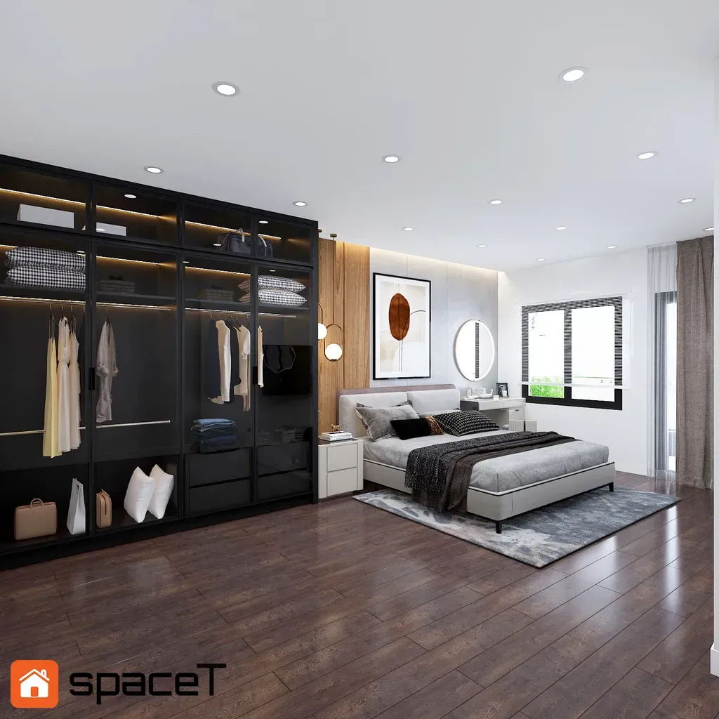 Phòng ngủ - Concept nội thất Nhà phố Quận 4 - Phong cách Modern | Space T