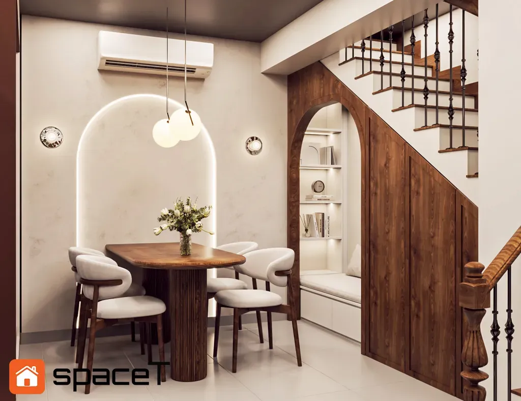 Phòng ăn - Concept nội thất Nhà phố Hồ Văn Huê - Phong cách Minimalist | Space T