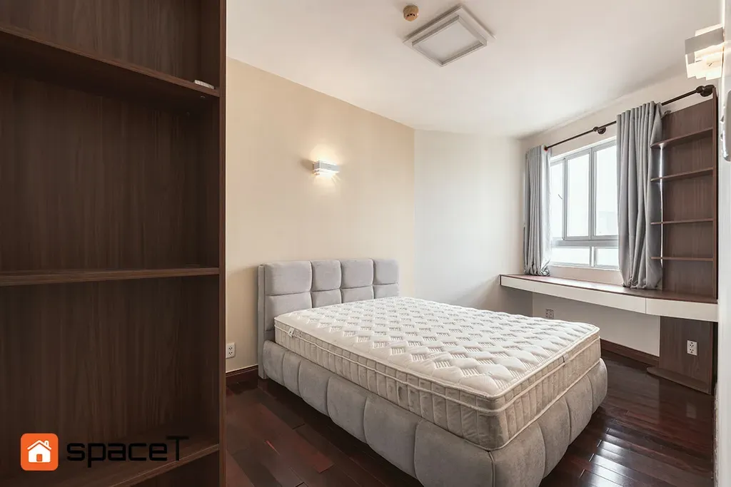 Phòng ngủ, Phòng bếp - Căn hộ Hùng Vương Plaza Quận 5 - Phong cách Modern | Space T
